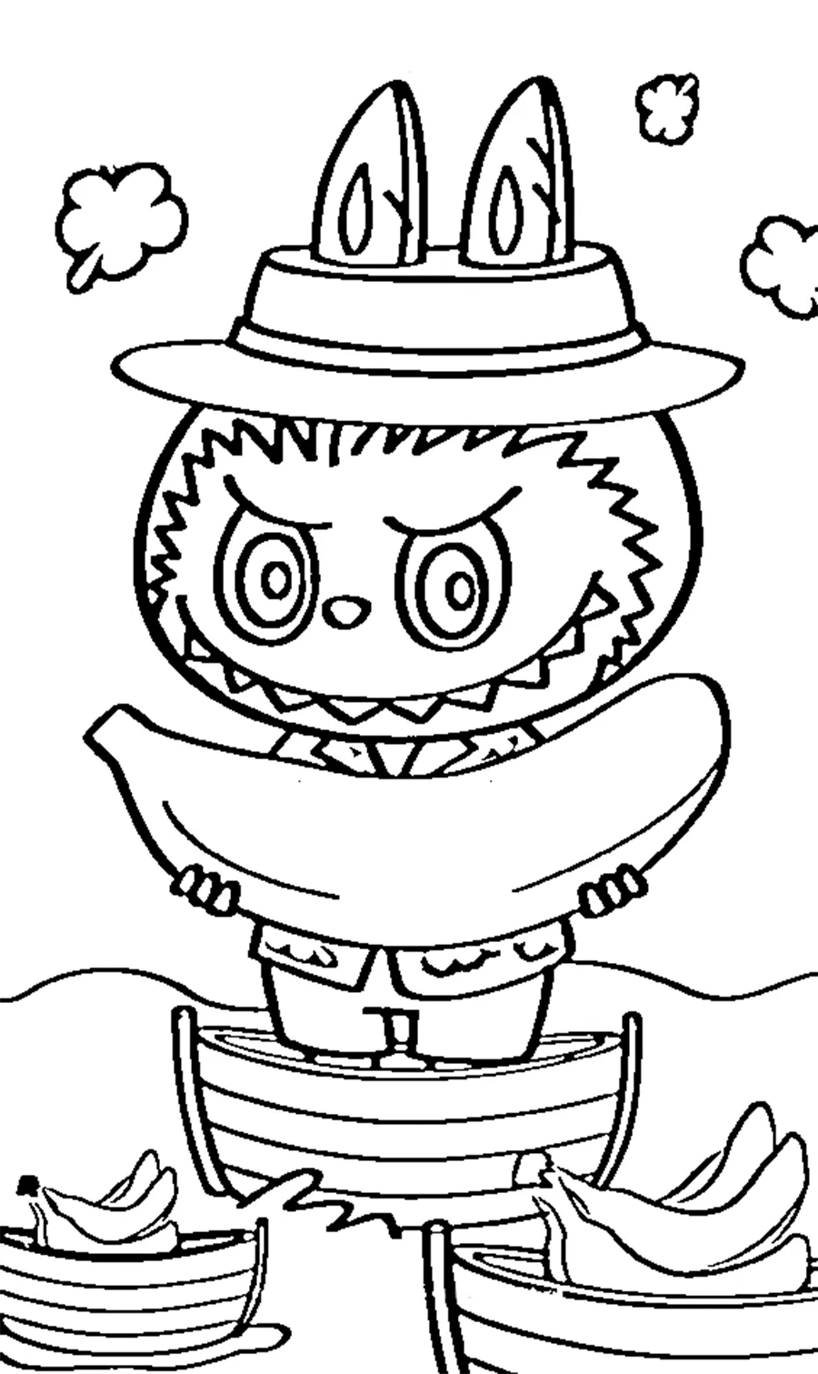 coloriage Labubu et decoupage a imprimer gratuit 1