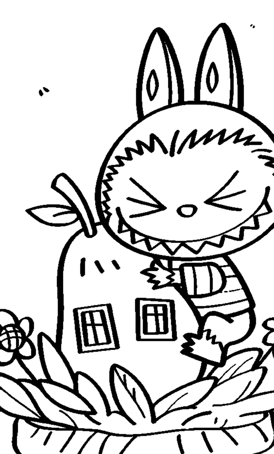 coloriage Labubu pour enfants à imprimer