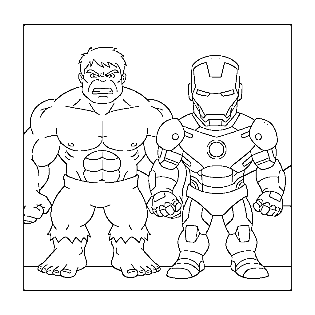 coloriage Marvel update et découpage à imprimer