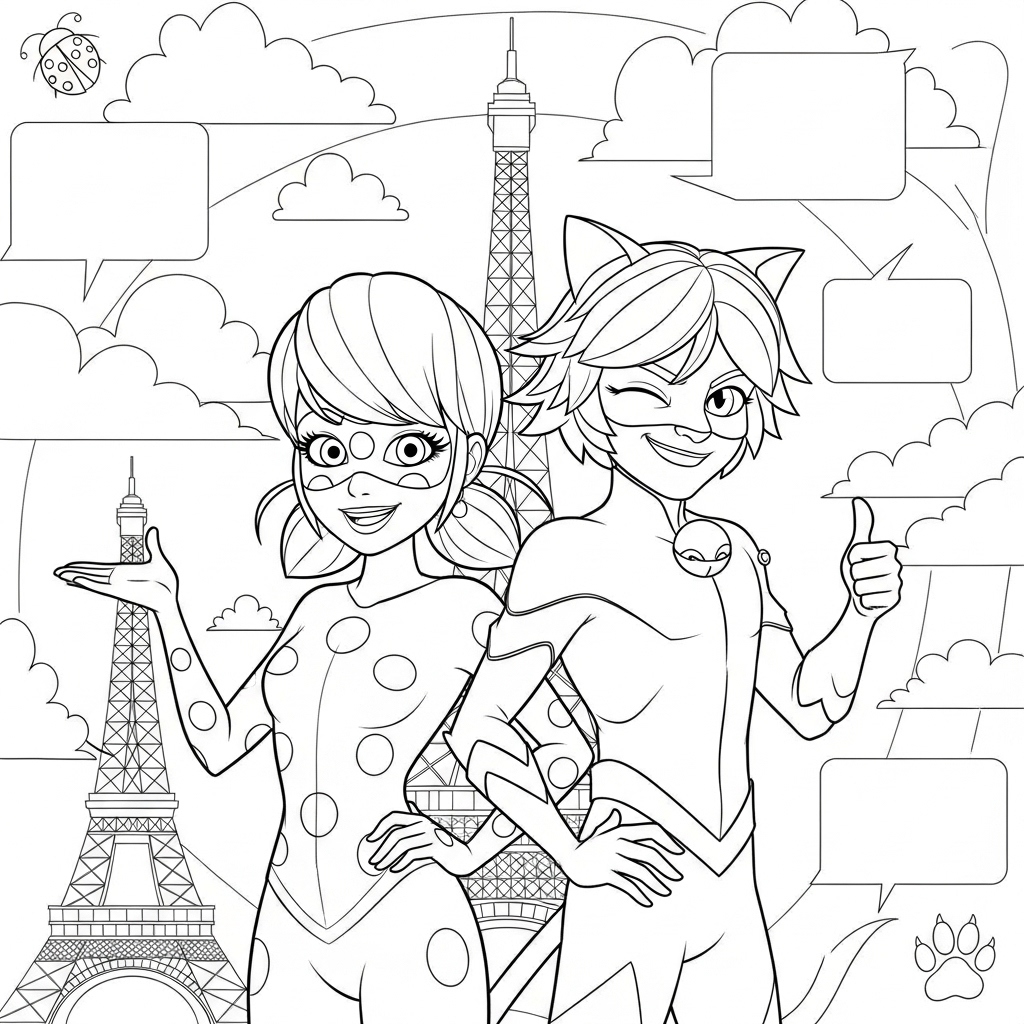coloriage Miraculous update a colorier en ligne
