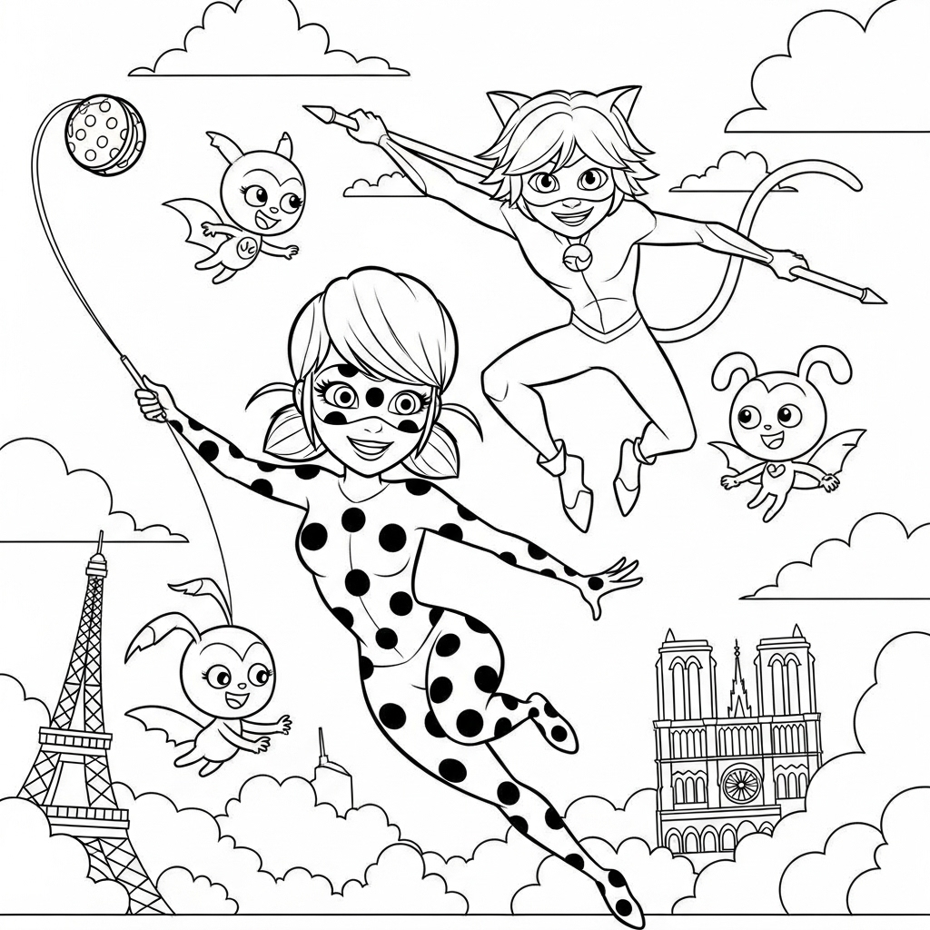 imprimer coloriage Miraculous update gratuit