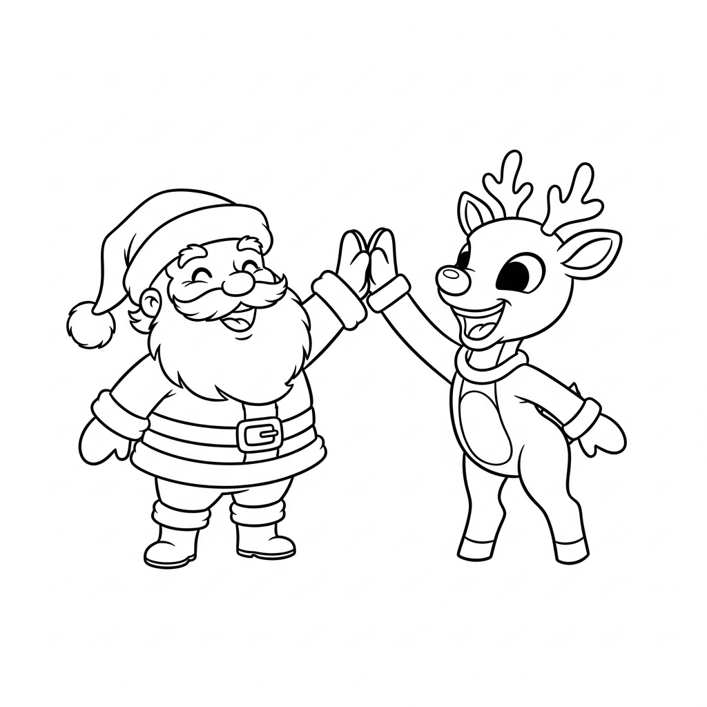 coloriage Pere Noël updated gratuit à imprimer