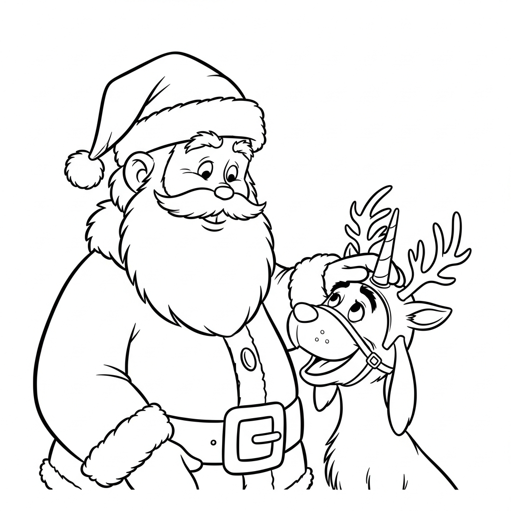 coloriage Pere Noël updated pour enfants