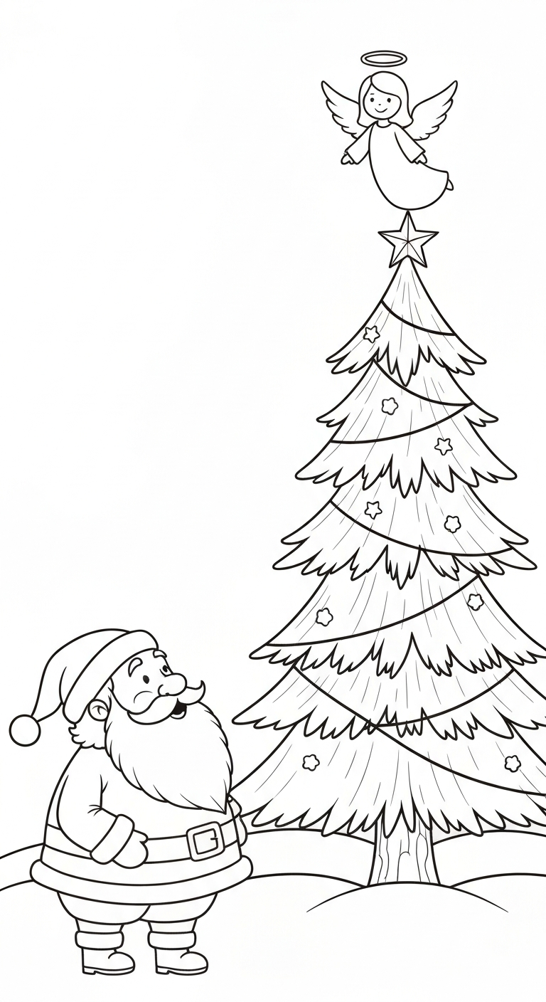 coloriage Pere Noël updated à imprimer pour enfant de 10 ans