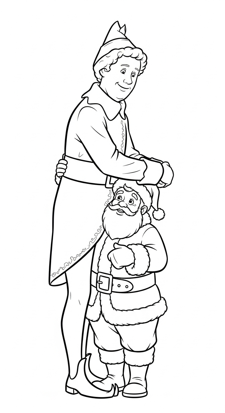 coloriage Pere Noël updated et dessin a imprimer