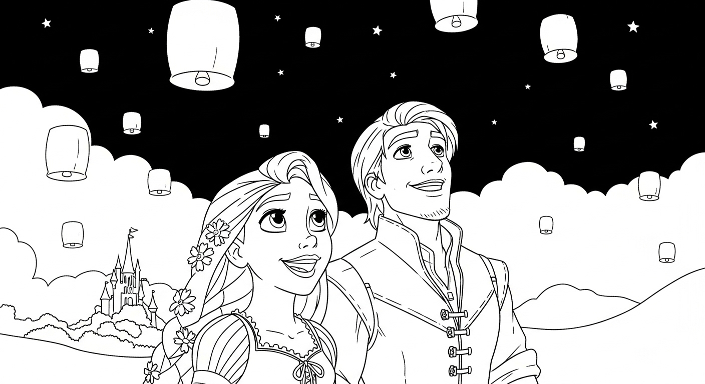 imprimer coloriage Raiponce update