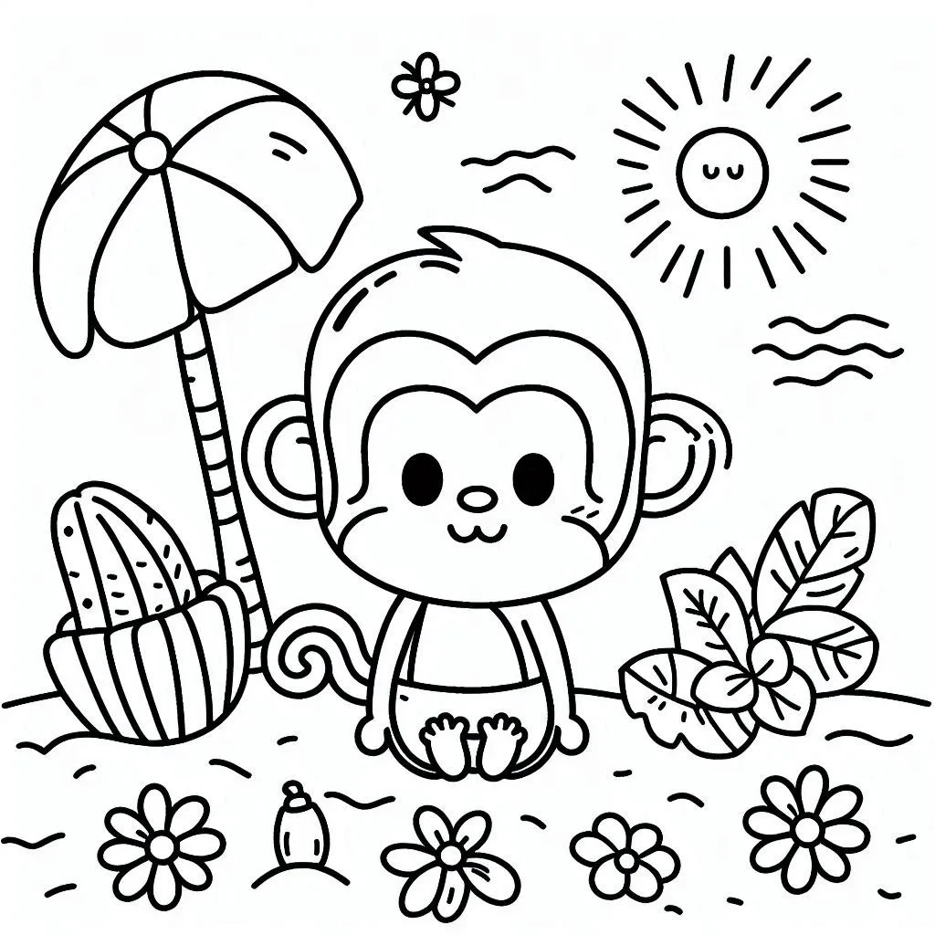 coloriage Singe a imprimer 4