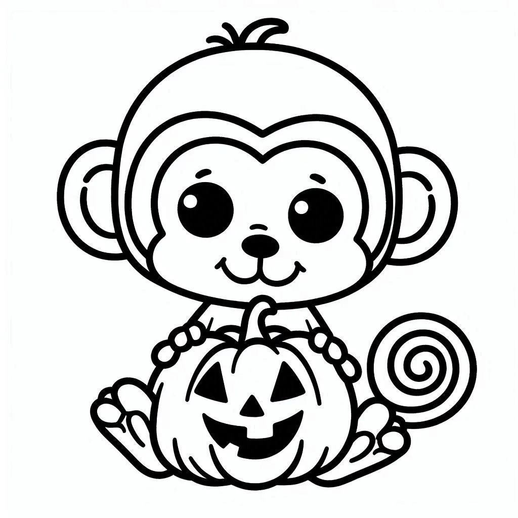 coloriage Singe en ligne pour enfant 1