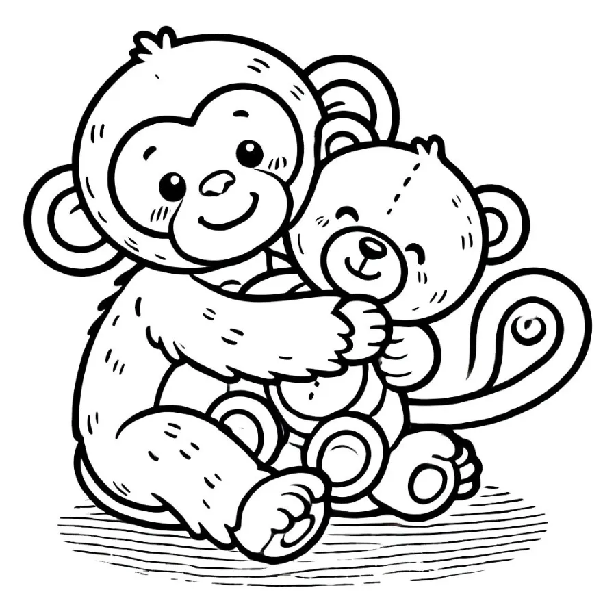 coloriage Singe pour enfant gratuit