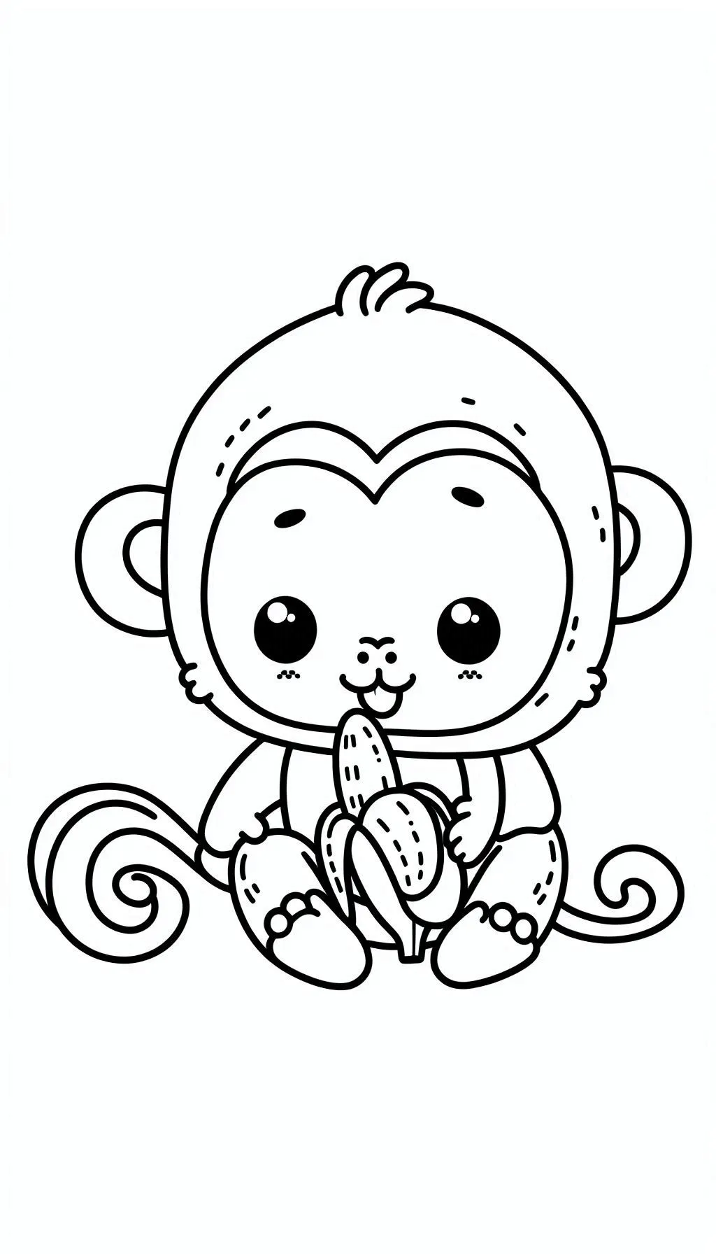 coloriage Singe d'enfant a imprimer