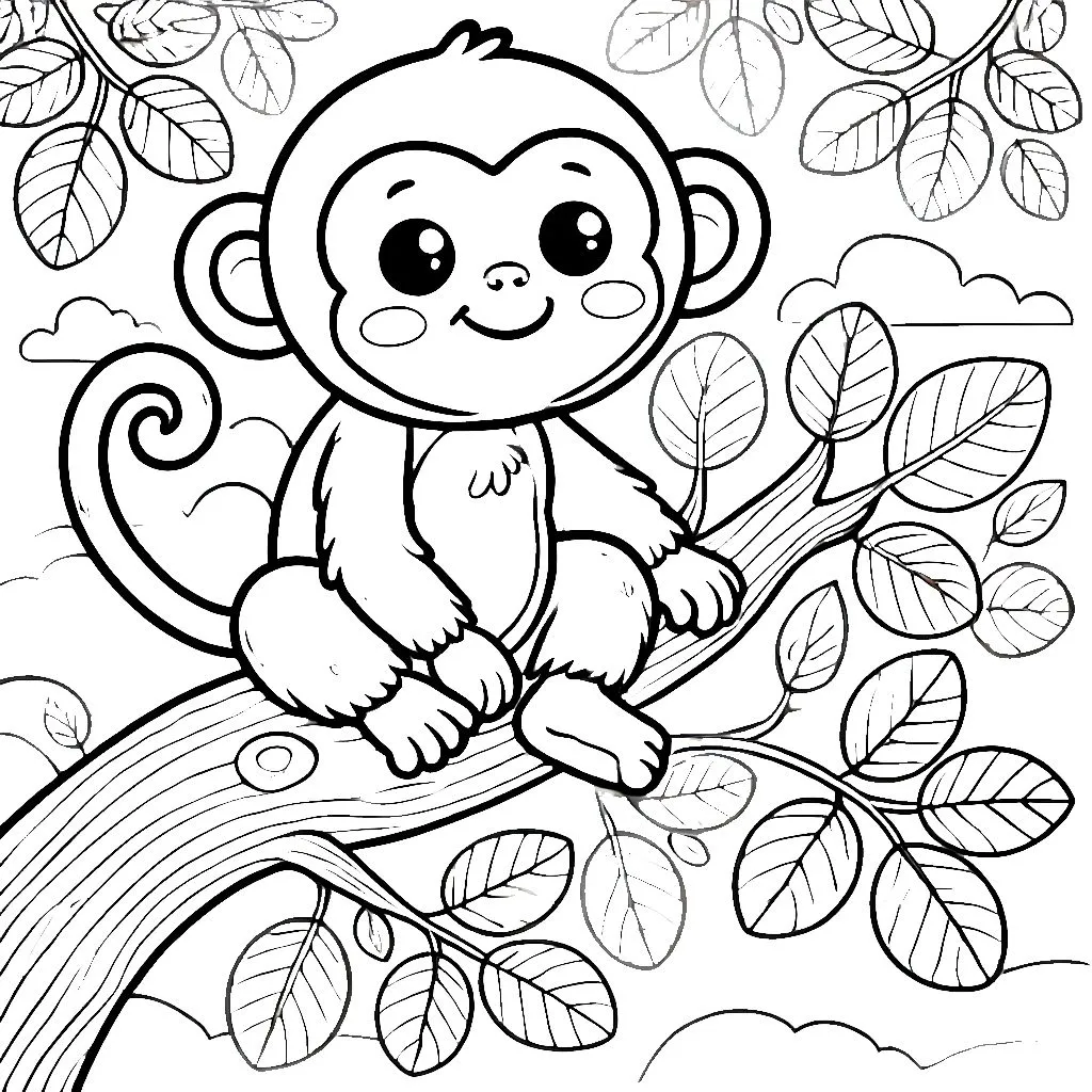 imprimer coloriage Singe