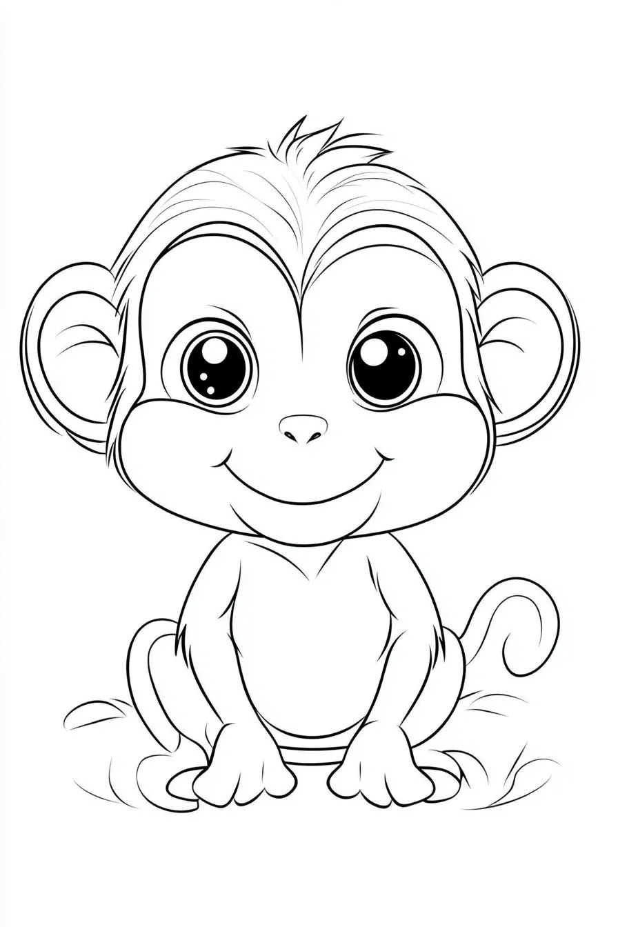 coloriage Singe en ligne pour enfant