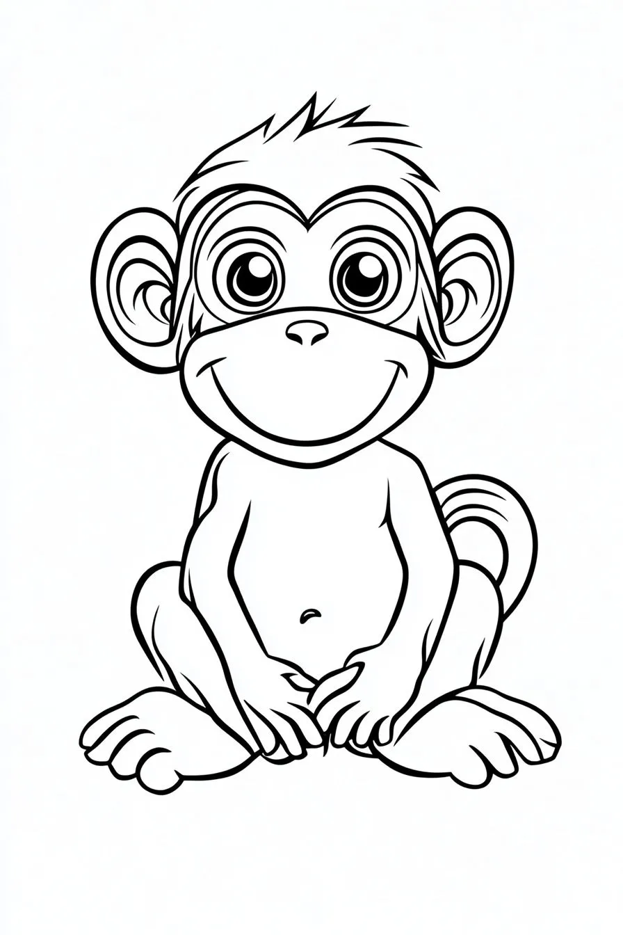 coloriage Singe à imprimer pour enfant de 10 ans