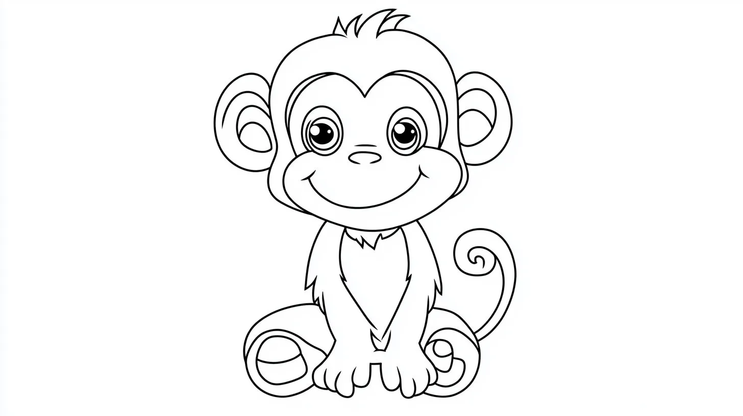 coloriage Singe à imprimer pour enfants