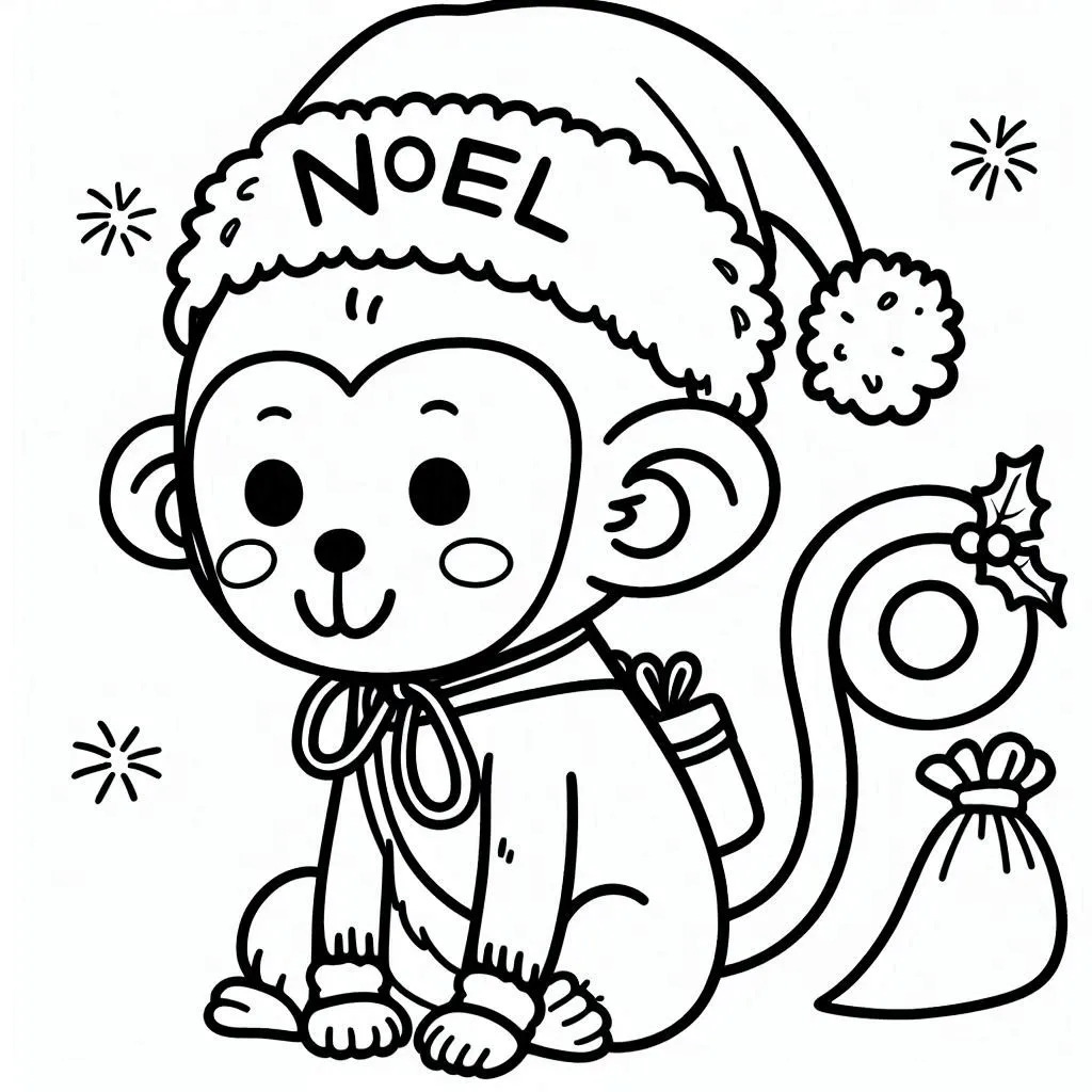 imprimer coloriage Singe pour enfant