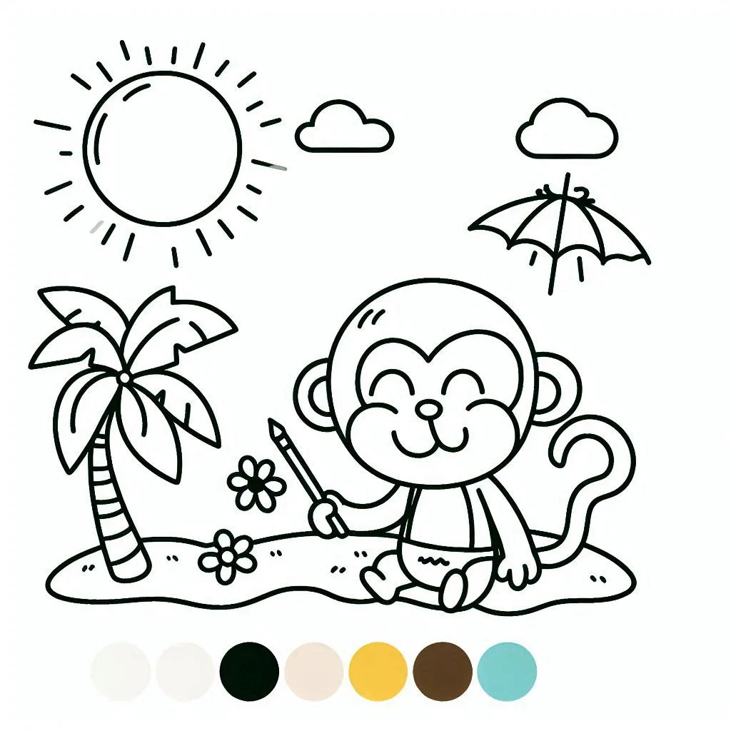 coloriage Singe a colorier en ligne