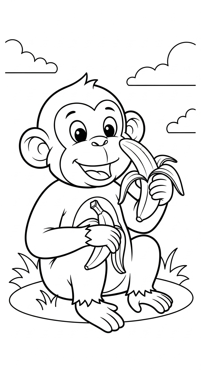 coloriage Singe updated pour enfant de 4 ans