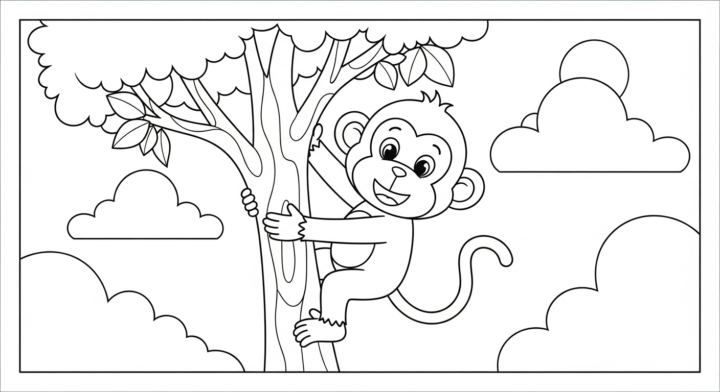 coloriage Singe updated a dessiner et imprimer