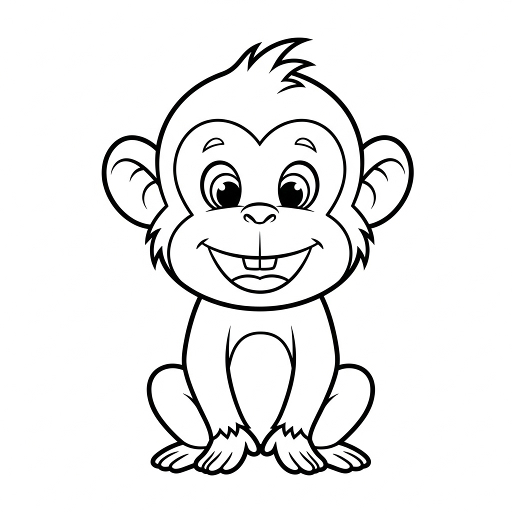 coloriage Singe updated a imprimer gratuitement