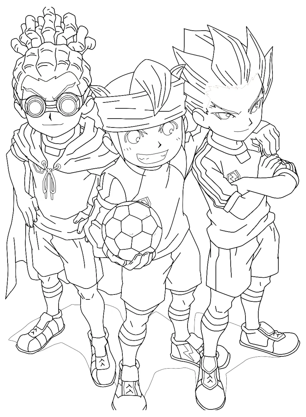 coloriage inazuma eleven pour enfant de 3 ans