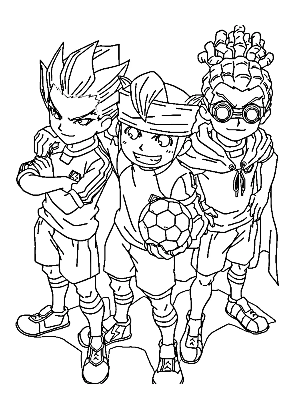 coloriage inazuma eleven pour enfant de 6 ans