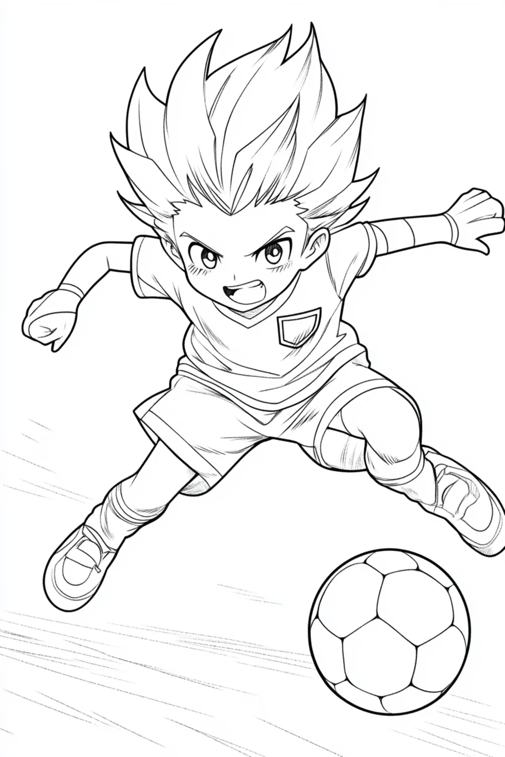 coloriage inazuma eleven a imprimer pour enfant de 4 ans