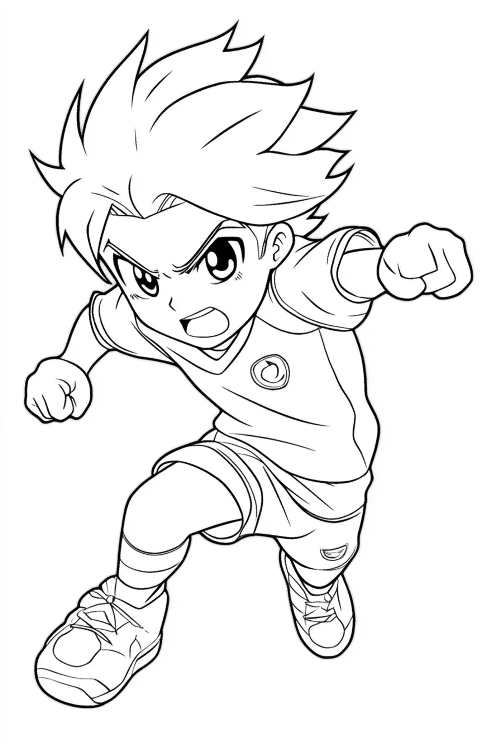 coloriage inazuma eleven pour enfant de 5 ans