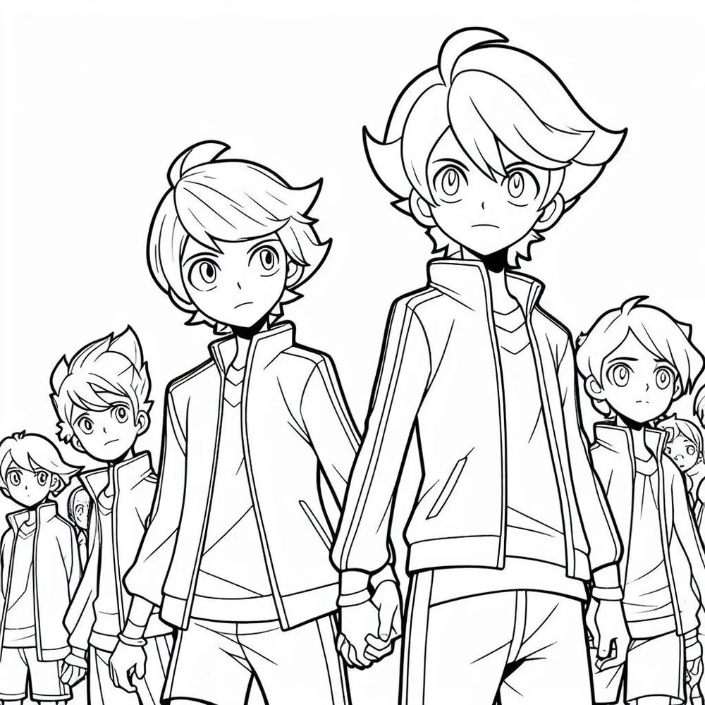 coloriage inazuma eleven de pour enfants