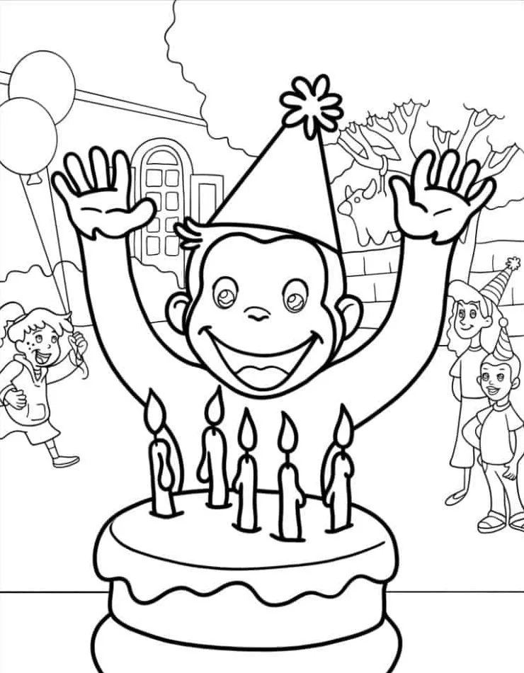 coloriage joyeux anniversaire à imprimer pour enfants