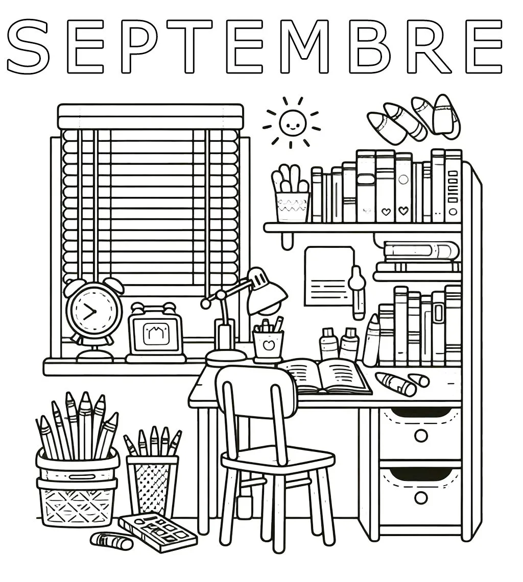 coloriage septembre maternelle pour enfants a imprimer gratuit