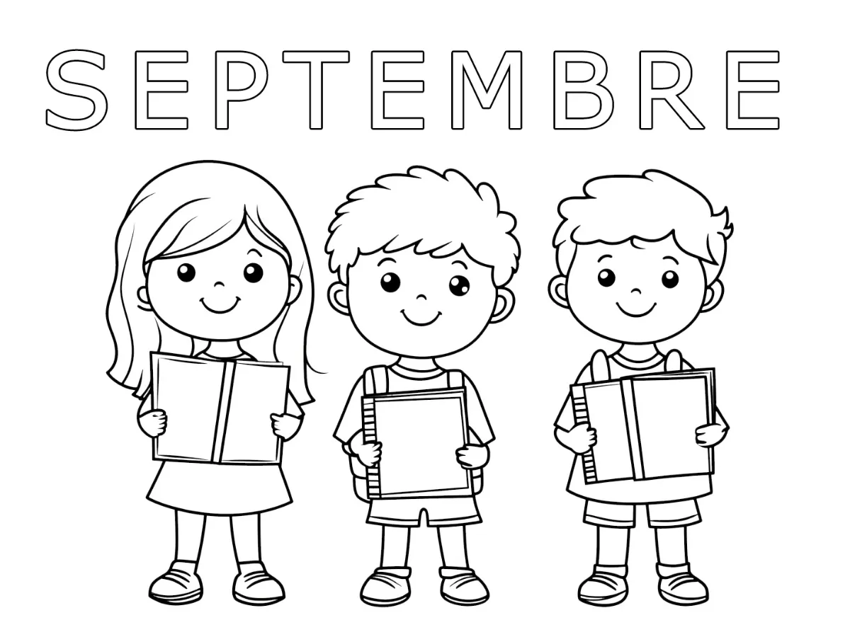 coloriage septembre maternelle gratuit à imprimer