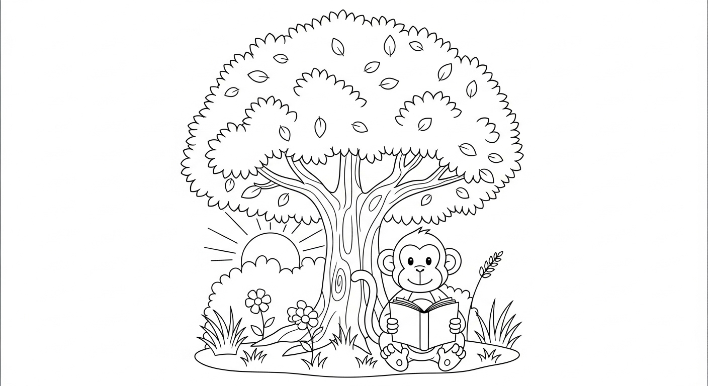 coloriage singe updated à imprimer pour enfant de 2 ans