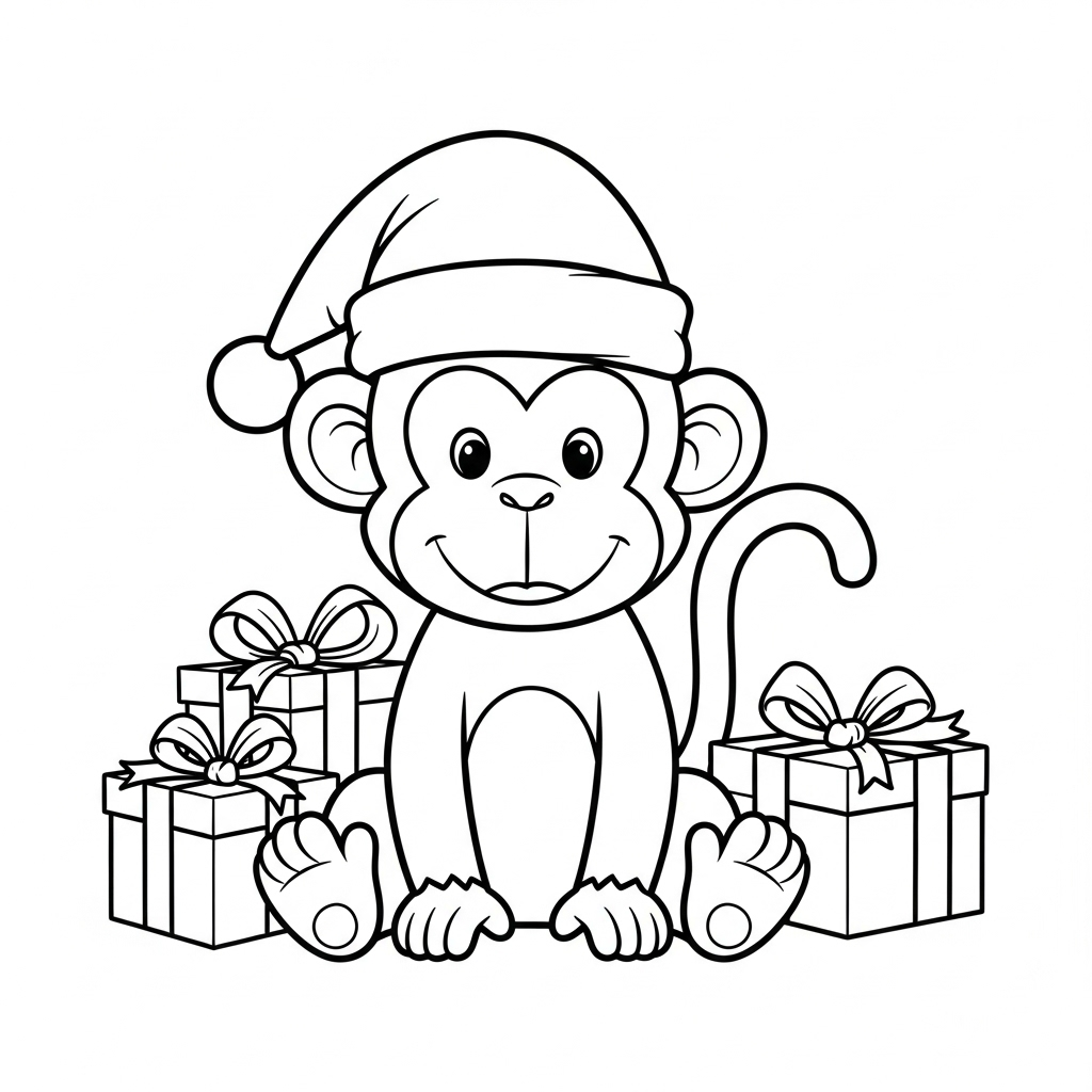 coloriage singe updated à imprimer kawaii