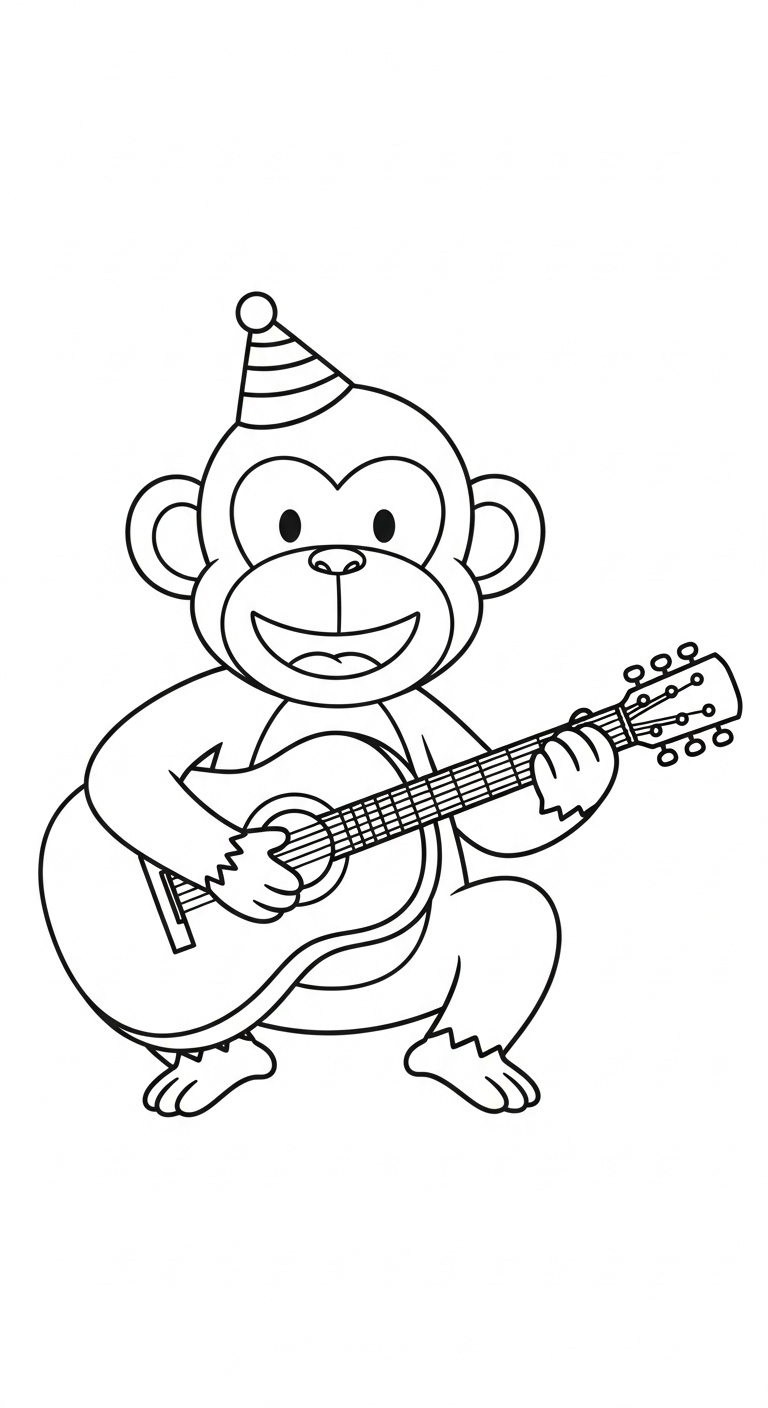 coloriage singe updated educatif pour enfant