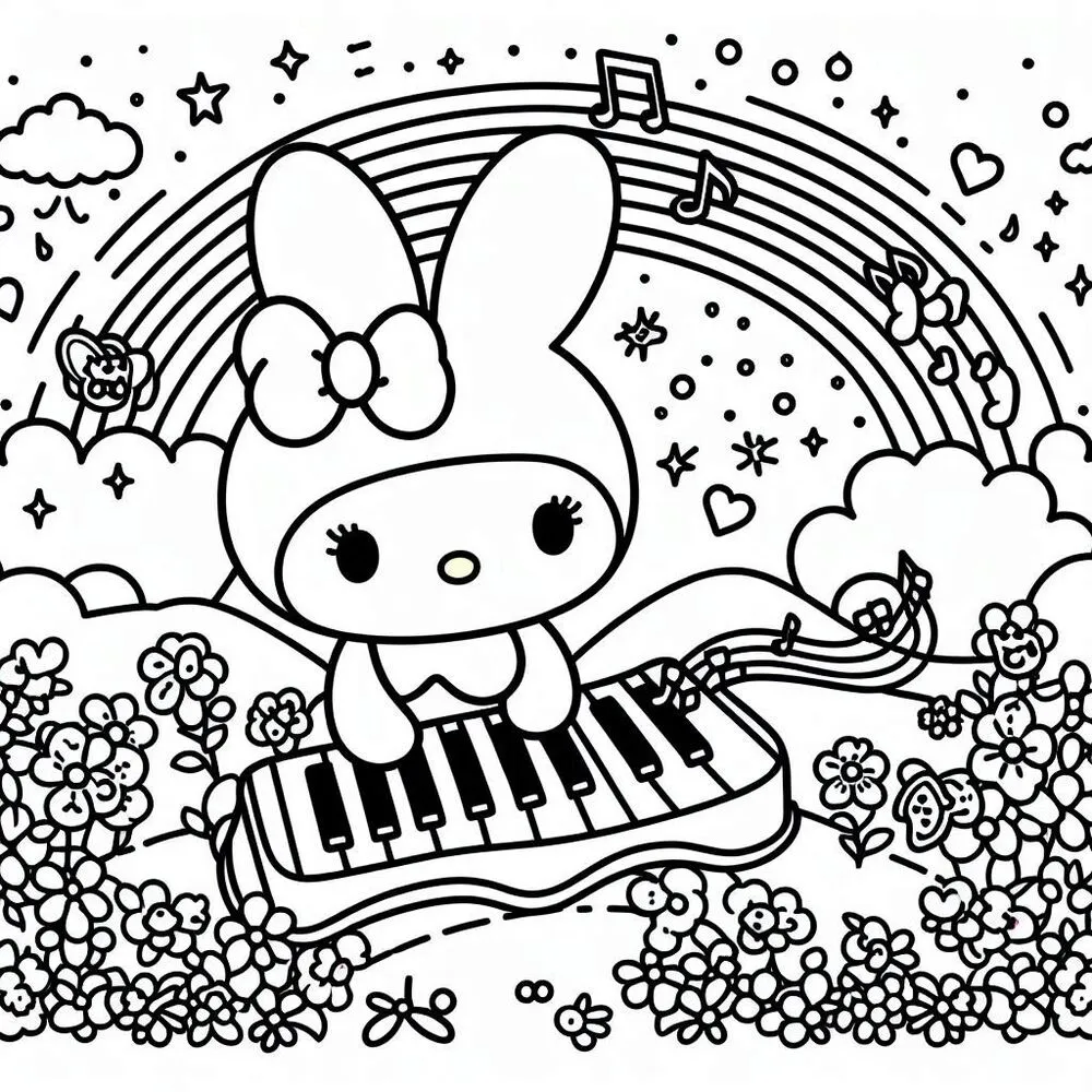 coloriage my melody et dessin a imprimer