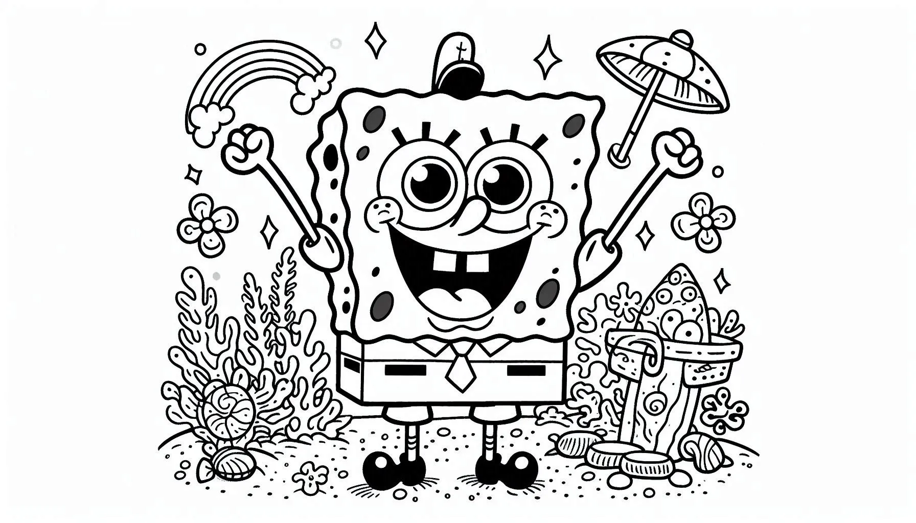 coloriage spongebob coloring pages pour enfant de 4 ans 1