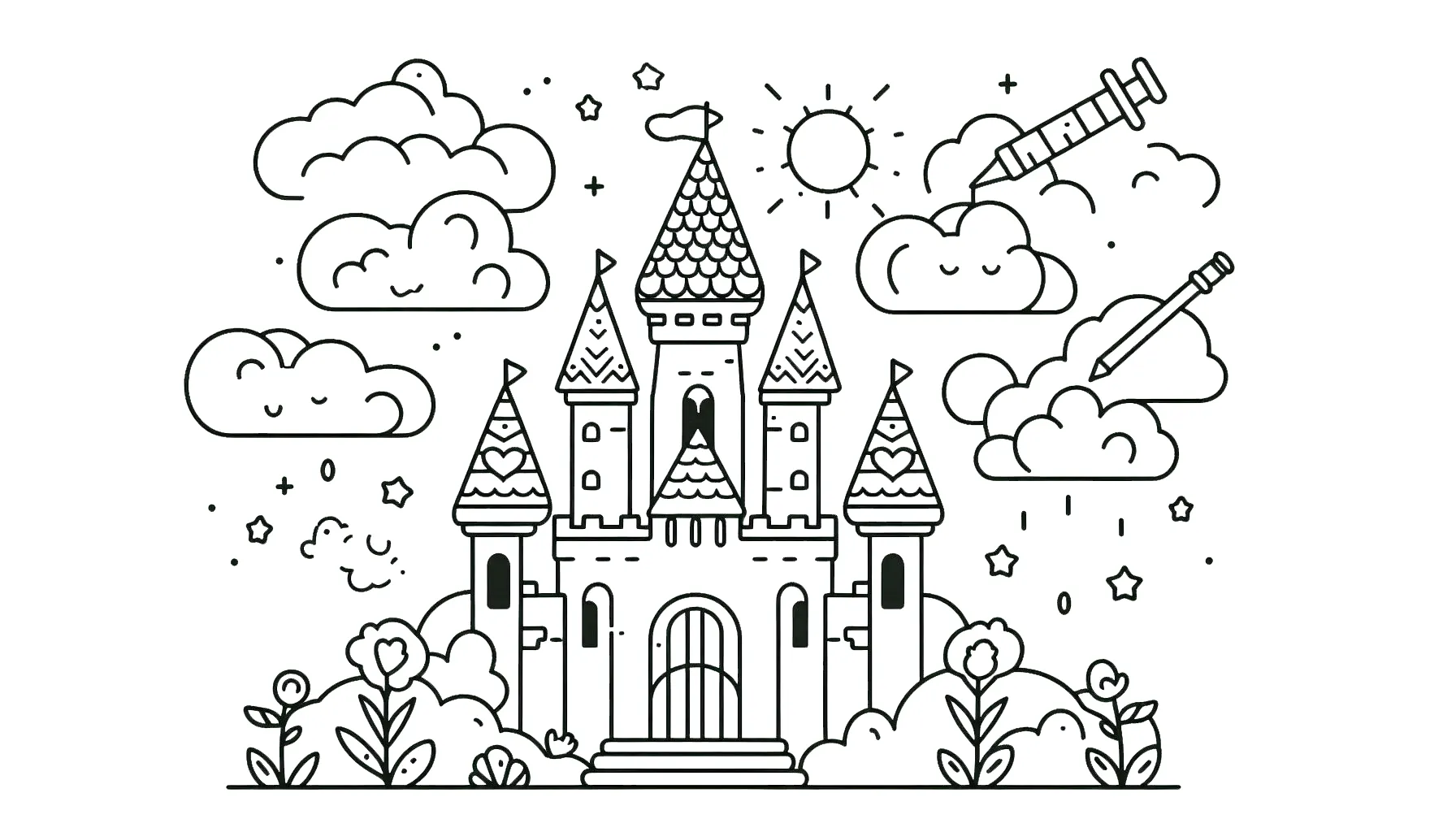 coloriage Cloriage Nuage pour enfants a imprimer gratuit