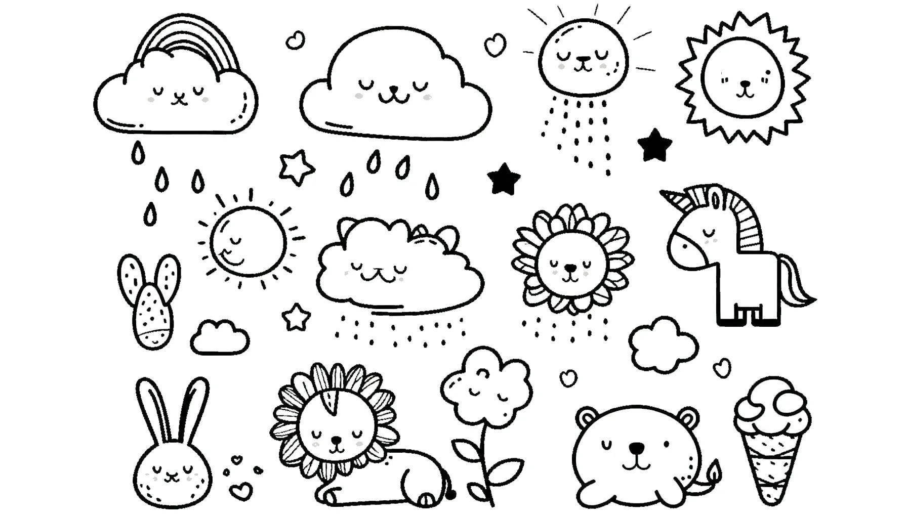 coloriage Cloriage Nuage pour enfants 1