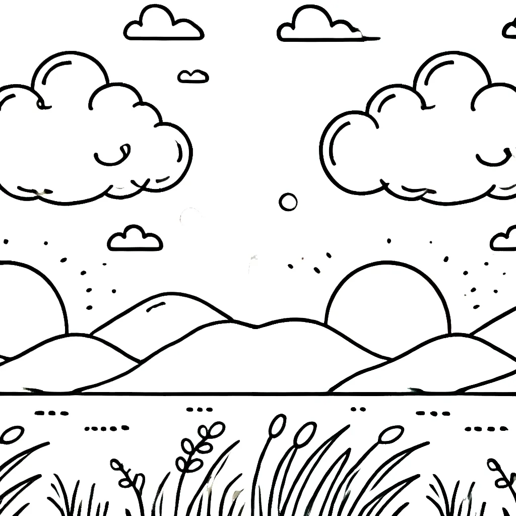 coloriage Cloriage Nuage et dessins