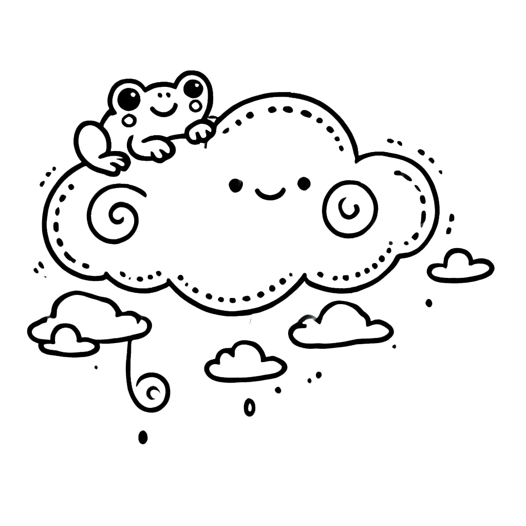 42+ Free Printable Cloud Coloring Pages: Lots of Shapes