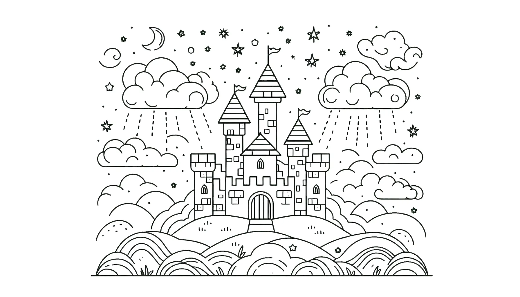 coloriage Cloriage Nuage pour enfant de 2 ans