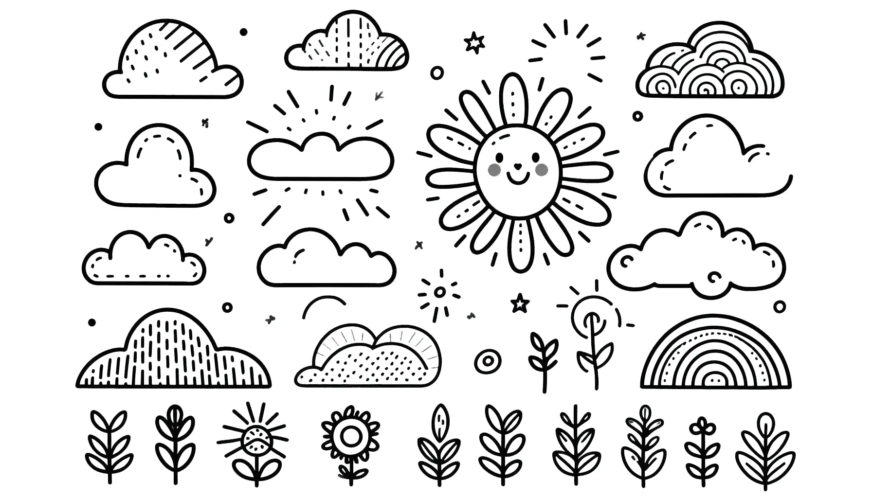 coloriage Cloriage Nuage pour enfants