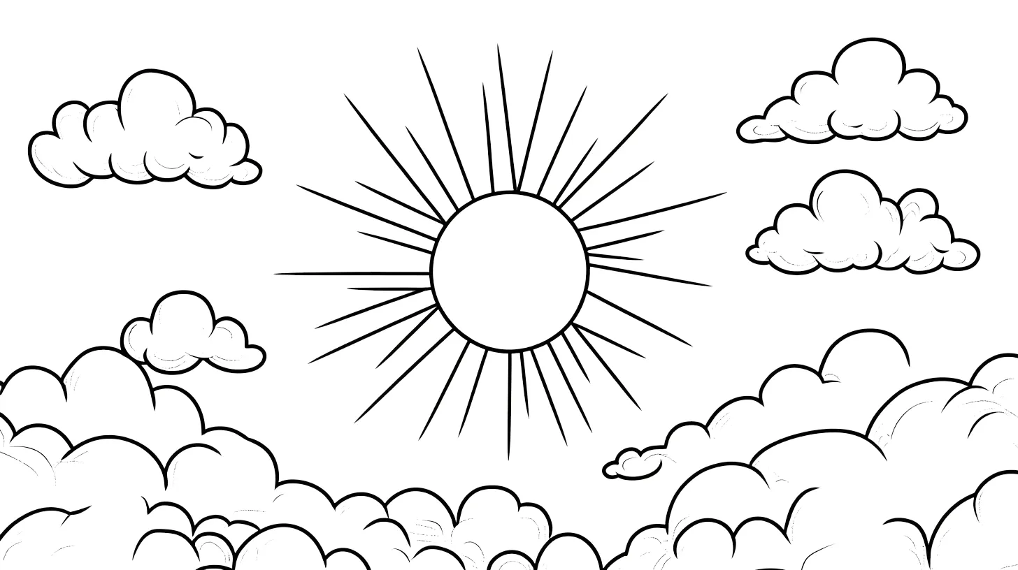 coloriage Cloriage Nuage pour enfant a imprimer gratuit