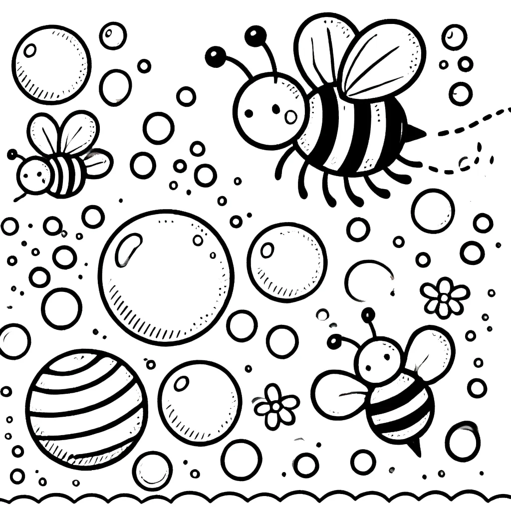 coloriage Abeille gratuit à imprimer 2