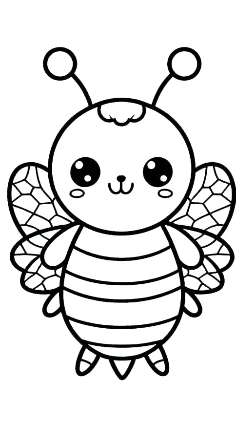 coloriage Abeille educatif pour enfant