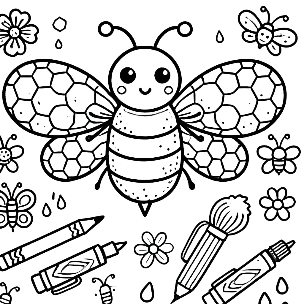 coloriage Abeille a dessiner en ligne