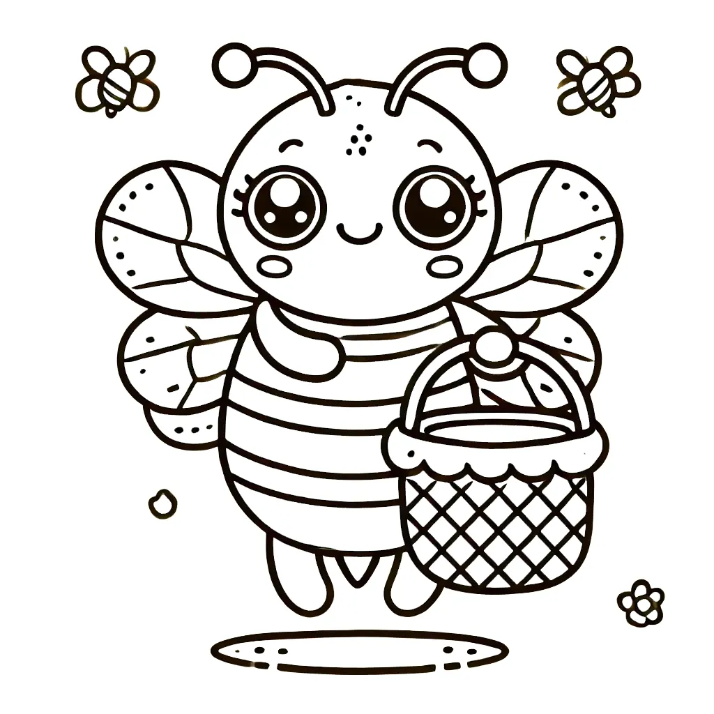 coloriage Abeille gratuit pour enfants