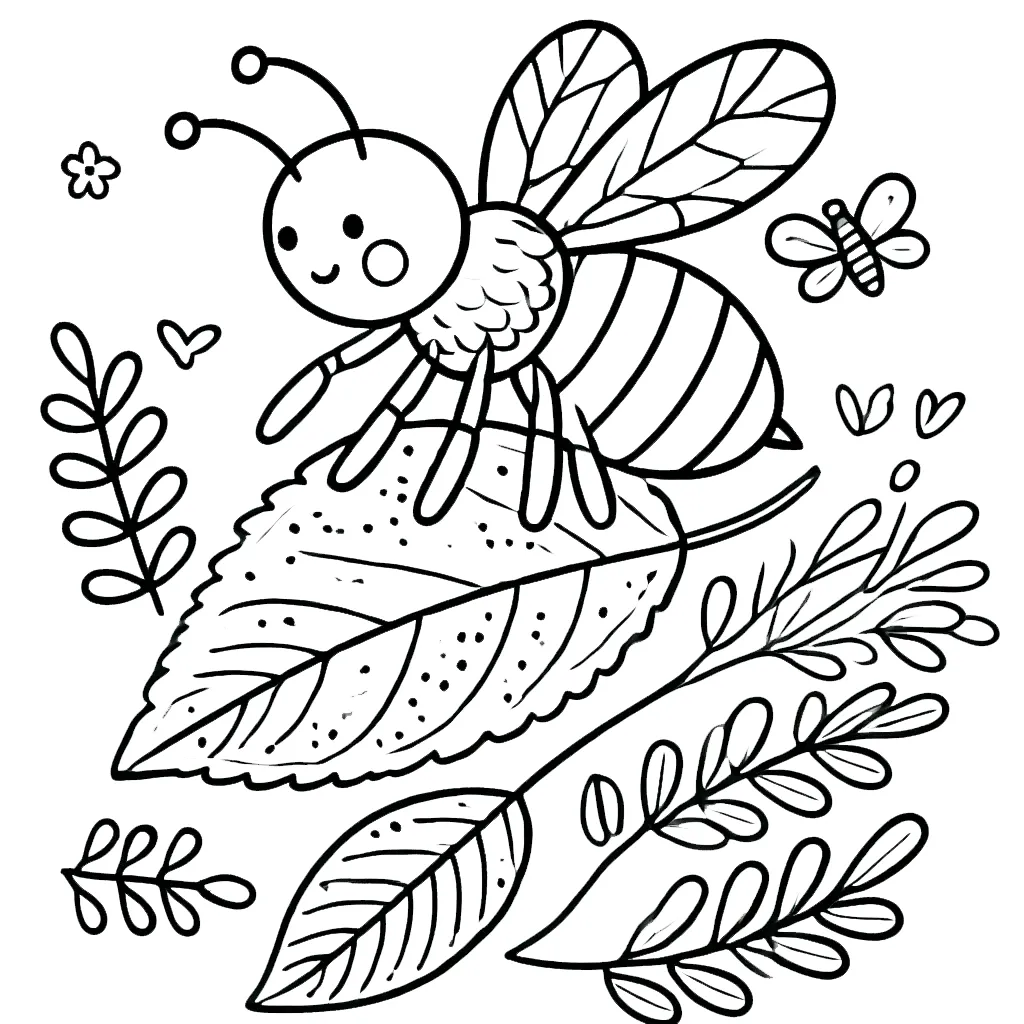 coloriage Abeille pour enfants a imprimer