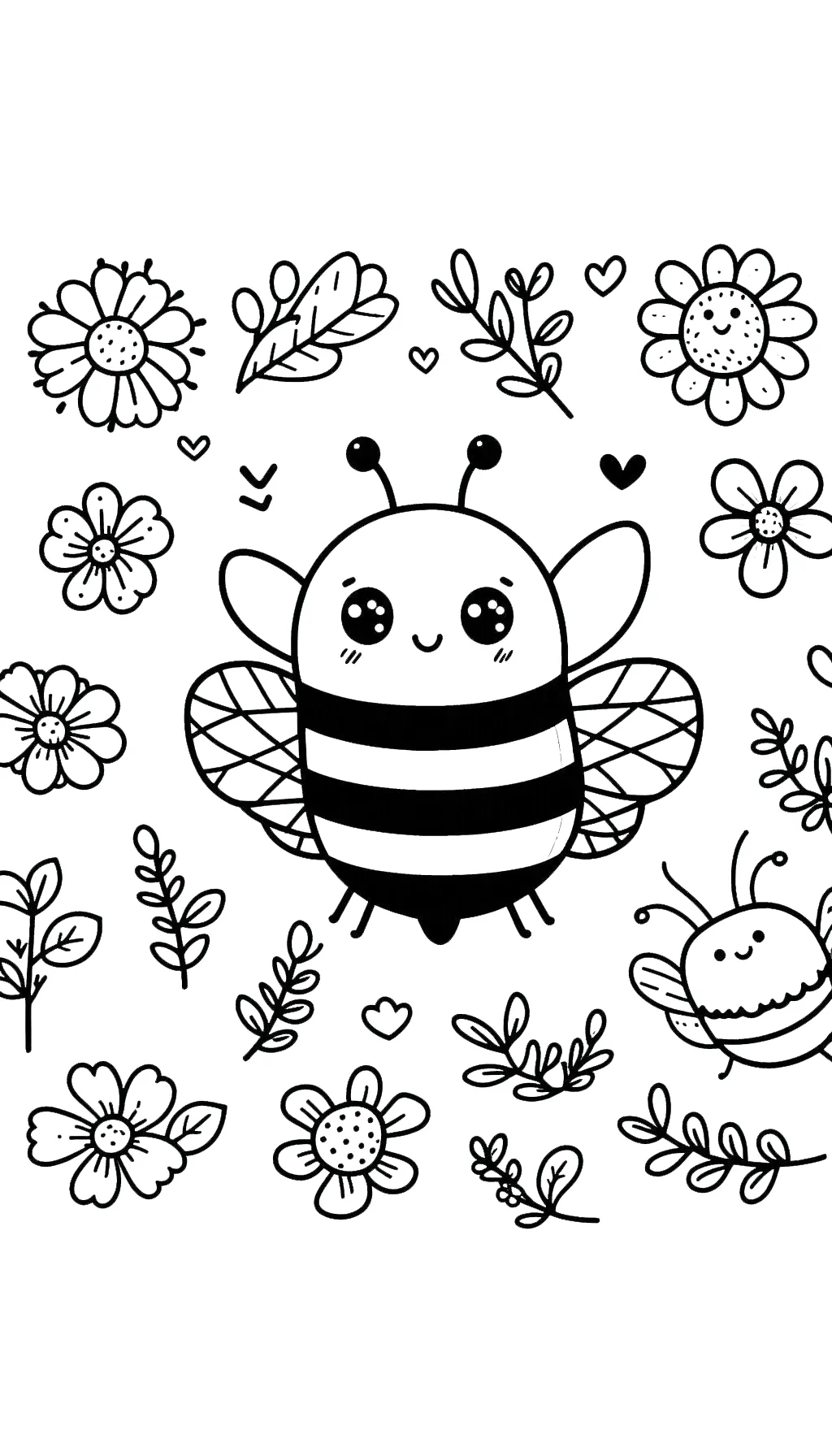 coloriage Abeille et apprentissage