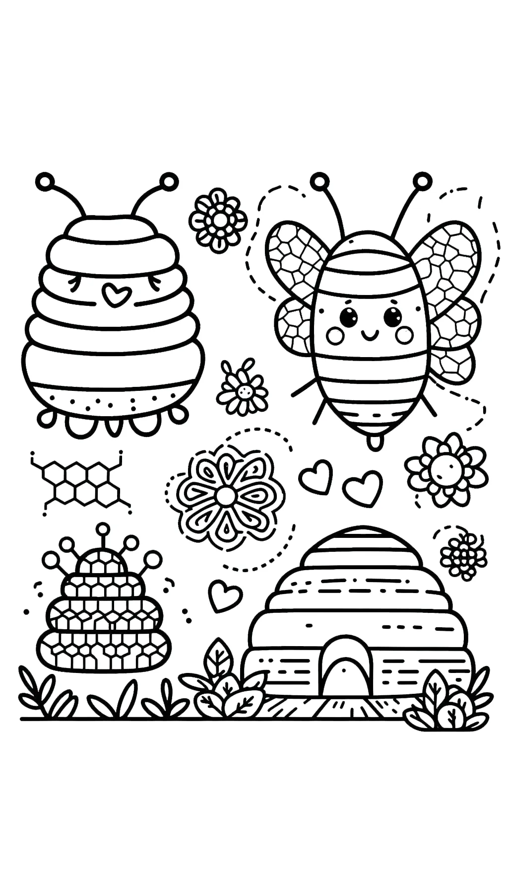 coloriage Abeille gratuit en ligne